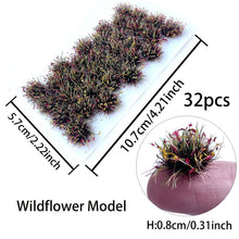 Load image into Gallery viewer, 32pcs Static Grass Tufts 8mm Wildflower Model for Minitaure Railway Scenery Diorama Terrain Landscape
