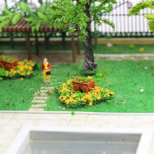 Load image into Gallery viewer, 12pcs N Scale 1:160 Miniature Flowerbed Scenery Park Garden Flower Planters for Model Railroad Layout, DIY Diorama, Landscape Craft Supplies
