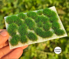 Load image into Gallery viewer, 18pcs Static Grass Tufts for Miniatures, Model Railway Scenery, Diorama Grass Clusters, War Gaming Terrain Supply
