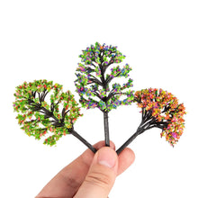 Load image into Gallery viewer, 30pcs Miniature Model Trees 3-10cm HO Scale Train Scenery Diorama Supplies Colorful Landscape Plants Railway Layout Kit
