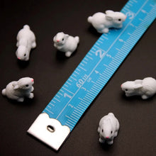 Load image into Gallery viewer, 5/10 pcs Miniature Bunny Rabbit Figure Model DIY Scenery Dollhouse Landscape Fairy Garden Accessories Terrarium Diorama Craft Supplies

