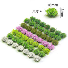 Load image into Gallery viewer, 49pcs Mixed Color Grass Tufts 8mm Diorama Scenery Model Railway Terrain Miniature Landscape Supplies
