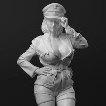 Load image into Gallery viewer, Sexy Female Officer Unpainted Resin Figure 1/35 1/24 1/12 Scale Unassembled Model
