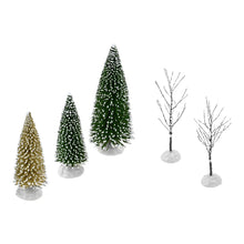 Load image into Gallery viewer, 12pcs Mixed Miniature Snow Tree Model Set 13-18cm Winter Landscape Diorama Display Frosted Pine Scenery Decoration Christmas Craft Supplies
