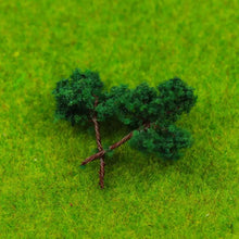 Load image into Gallery viewer, 200 pcs 2.7cm Miniature Green Tree Model Iron Wire Trunk Z Scale 1:220 Train Railway Scene Accessories Terrarium Diorama Craft Supplies
