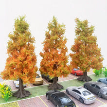 Load image into Gallery viewer, 10cm/ 15cm/ 23cm Miniature Autumn Gold Wire Tree Model for DIY Dioramas, Train Railway Layouts, Dollhouse Gardens &amp; Landscape Projects

