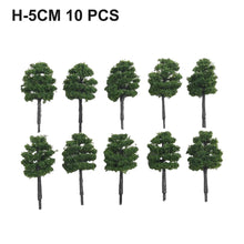 Load image into Gallery viewer, 10pcs Miniature Model Trees 5cm for Train Railroad Layout Diorama Landscape Scenery Craft Supplies
