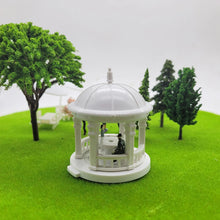Load image into Gallery viewer, European Style Pavilion Model 1:87 HO Scale Miniature Building Diorama Accessory, Plastic Gazebo Model for Train Layout &amp; Architecture Scene
