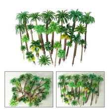 Load image into Gallery viewer, 30/50 pcs Mixed Miniature Coconut Palm Tree Models Train Railway Accessories Beach Seaside Landscape Layout Terrarium Diorama Craft Supplies
