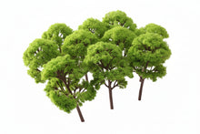 Load image into Gallery viewer, 20pcs Miniature Model Trees 4-9cm N/HO Scale – Green Plastic Scenery, Diorama Supplies
