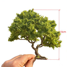 Load image into Gallery viewer, Miniature Green Oak Wire Tree Model 10–25cm for Diorama Railway Layout Craft Supply
