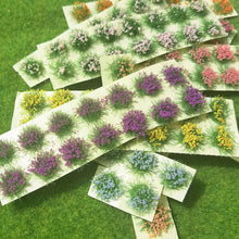 Load image into Gallery viewer, 49 pcs Miniature Flower Cluster Grass Tufts Models Sand Table Dollhouse Fairy Garden Landscape Terrarium Diorama Craft Supplies
