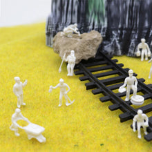 Load image into Gallery viewer, 25pcs HO Scale 1:87 Unpainted Miniature Worker People Figures for Model Railway, Diorama, Architecture, and Landscape Scene Crafts
