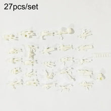 Load image into Gallery viewer, 27pcs 1:87 HO Scale Unpainted Worker People Figures with Ladder and Trash Can, Miniature Train Scenery Accessories for Diorama Crafts
