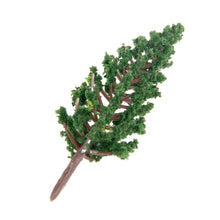 Load image into Gallery viewer, 50pcs Miniature Pine Model Trees 78mm, HO OO Scale, Diorama &amp; Railway Scenery Craft Supply
