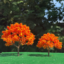 Load image into Gallery viewer, Miniature Orange Autumn Tree 8/12cm Wire Model, Fairy Garden Scenery Craft Supply
