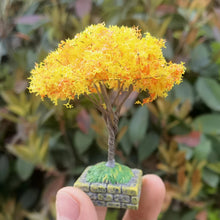 Load image into Gallery viewer, 7cm Miniature Cherry Blossom Wire Tree Model with Base Railway Accessories Fairy Garden Landscape Dollhouse Terrarium Diorama Craft Supplies
