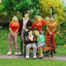 Load image into Gallery viewer, 25pcs Miniature People Figures O Scale 1:43 Train Layout Diorama Model Railroad Scenery
