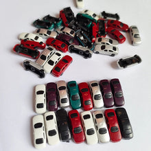 Load image into Gallery viewer, 30/50/100pcs 1:250 Miniature Cars Set Painted ABS Vehicles for Model Railway, Architecture Layouts, Dioramas, Street Scenes, Craft Supplies
