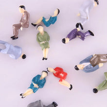 Load image into Gallery viewer, 20/50/100pcs 1:50 Scale Sitting Miniature Model People Figures for Street Scenes, Diorama Building, Railway Layouts, and Craft Projects

