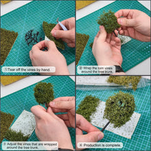 Load image into Gallery viewer, Miniature Jungle Vines for Dioramas, Tear Apart Scenery Foliage, Model Railroad Landscape Material
