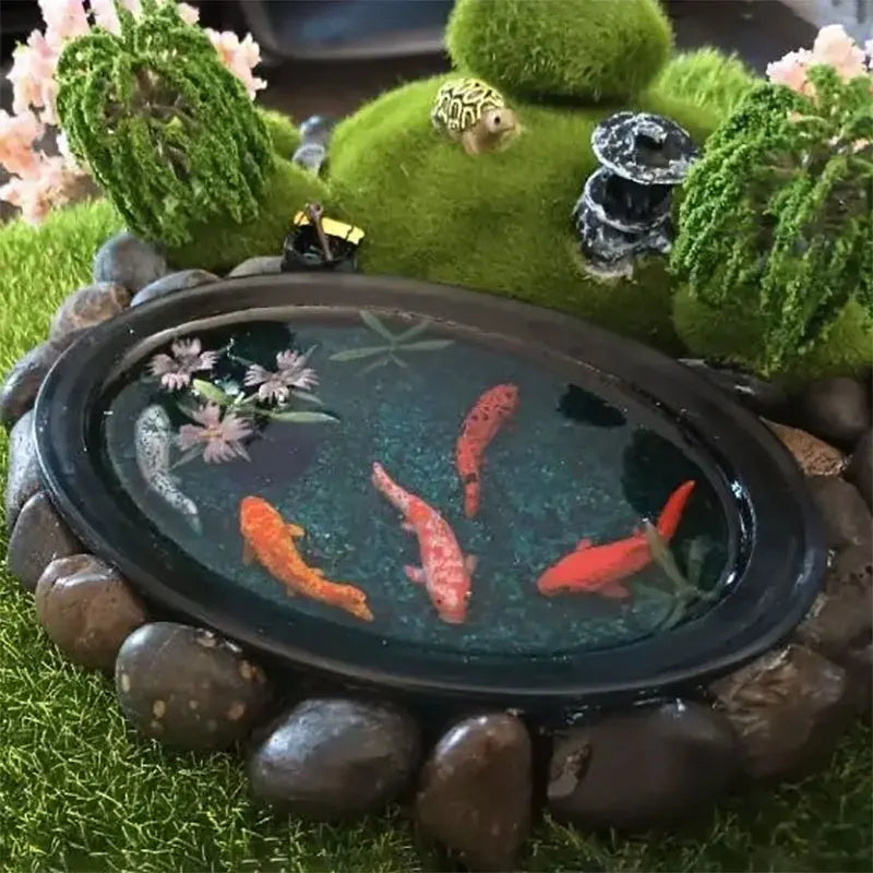 About 3-4cmMini Figurines de poissons tropicaux, 3 pièces, bulles de