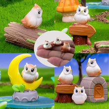 Load image into Gallery viewer, 5/10 pcs Miniature Tiny Owl Bird Figure Model DIY Scenery Dollhouse Landscape Fairy Garden Accessories Terrarium Diorama Craft Supplies
