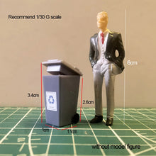 Load image into Gallery viewer, 5pcs Miniatures Plastic Garbage Bins 1/30 G Scale Trash Can Model Set for Diorama Scenery Railway Layout Building and Sand Table

