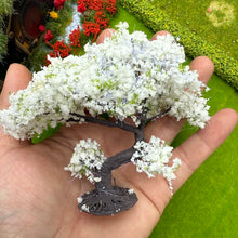 Load image into Gallery viewer, 8cm Miniature White Cherry Blossom Wire Tree Model Dollhouse Fairy Garden DIY Scenery Landscape Terrarium Diorama Craft Supplies
