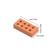 Load image into Gallery viewer, 50pcs Mini Clay Bricks for Dioramas, Model House, Dollhouse Building Materials, Miniature Landscaping Supplies

