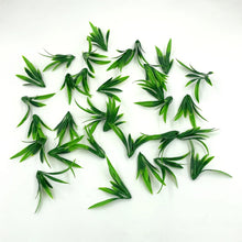 Load image into Gallery viewer, 20pcs Artificial Grass Picks Mini Faux Greenery Plant Leaves DIY Bouquet Terrarium Diorama
