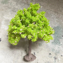 Load image into Gallery viewer, 15cm/20cm/22cm Miniature Light Green Spring Tree Model for Diorama Train Scenery Sand Table Dollhouse Garden Micro Landscape Craft Supplies
