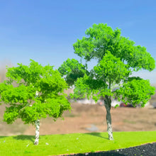 Load image into Gallery viewer, 3pcs 10/14cm Light Green Wire Trunk Model Trees for Dioramas, Train Layouts, Fairy Garden, Micro Landscape Crafting, Scene Building Supplies
