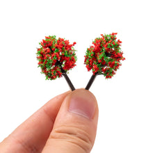 Load image into Gallery viewer, 30pcs Miniature Flower Trees – 3.5cm Colorful Model Plants for Diorama, Railway Train Layout, Sandtable, Dollhouse and DIY Craft Projects
