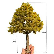 Load image into Gallery viewer, Miniature Autumn Green Model Tree 10–28cm, Railway Scenery, Diorama Craft Supply
