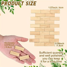 Load image into Gallery viewer, 100pcs Mini Bamboo Floor Boards 1:12 Scale Miniature Dollhouse Flooring Tiles Craft Supply
