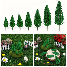 Load image into Gallery viewer, Miniature Model Pine Trees Realistic Plastic Diorama Landscaping Supplies (16pcs)
