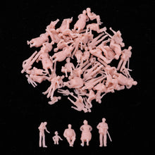 Load image into Gallery viewer, 60 pcs Miniature Standing Seated Passenger People Unpainted Figure 1:87 Model HO Scale Railway Scene Layout Accessories Diorama Supplies
