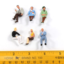 Load image into Gallery viewer, Miniature Seated Passenger Figures People O Scale 1:48 for Model Railway Diorama Train Scene Craft Supplies (24pcs)
