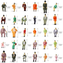 Load image into Gallery viewer, 60 pcs Miniature All Seated Passenger Train Sitting People Figures 1:87 Ho Scale Models Toys Layout Scene Accessories Diorama Supplies
