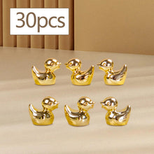 Load image into Gallery viewer, 30pcs Mini Gold Duck Figurines, Miniature Animal Decor, Fairy Garden Accessories, DIY Craft Supplies
