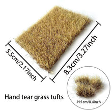 Load image into Gallery viewer, Miniature Static Grass Tufts 10mm, Hand-Tear Mat, Model Railroad Scenery, Diorama, Fairy Garden Supply
