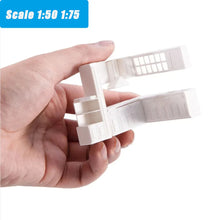 Load image into Gallery viewer, Miniature Cupboard Cabinet Furniture Set Blank Unpainted Models 1:50/75 Scale DIY Building Layout Dollhouse Decor Diorama Craft Supplies

