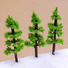Load image into Gallery viewer, 100 pcs Miniature Fir Trees 1:160-220 Models N Z Scale Railway Accessories Forest Fairy Garden Landscape Terrarium Diorama Craft Supplies
