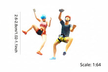 Load image into Gallery viewer, Miniature Rock Climber Figure - 1/87 or 1/64 Scale Resin Diorama Scenery Craft Supply
