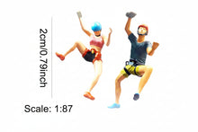 Load image into Gallery viewer, Miniature Rock Climber Figure - 1/87 or 1/64 Scale Resin Diorama Scenery Craft Supply
