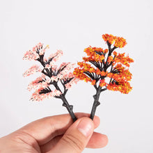 Load image into Gallery viewer, 30pcs Miniature Model Trees 3-10cm HO Scale Train Scenery Diorama Supplies Colorful Landscape Plants Railway Layout Kit
