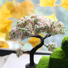 Load image into Gallery viewer, Miniature Cherry Blossom Tree Model Light Pink 10/15cm Diorama Supply Dollhouse Garden Scenery
