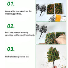 Load image into Gallery viewer, 20g Miniature Fruit Tree Foliage Making Material for Dioramas, Railway Layouts, Model Landscapes &amp; Crafts

