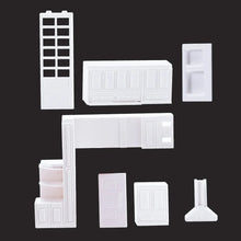 Load image into Gallery viewer, Miniature Cupboard Cabinet Furniture Set Blank Unpainted Models 1:50/75 Scale DIY Building Layout Dollhouse Decor Diorama Craft Supplies
